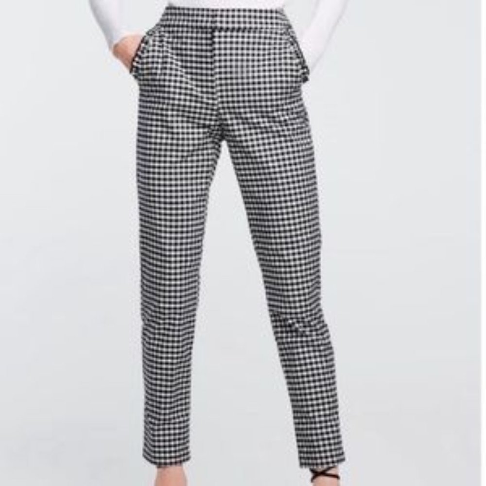 Zara | high waisted, gingham pants